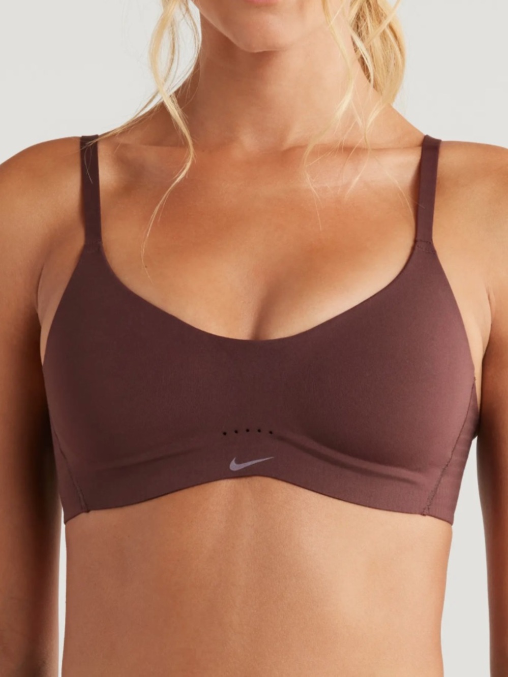 Nike XXL Alate Minimalist Dri-FIT Padded Sports Bra “Earth White” Rust color